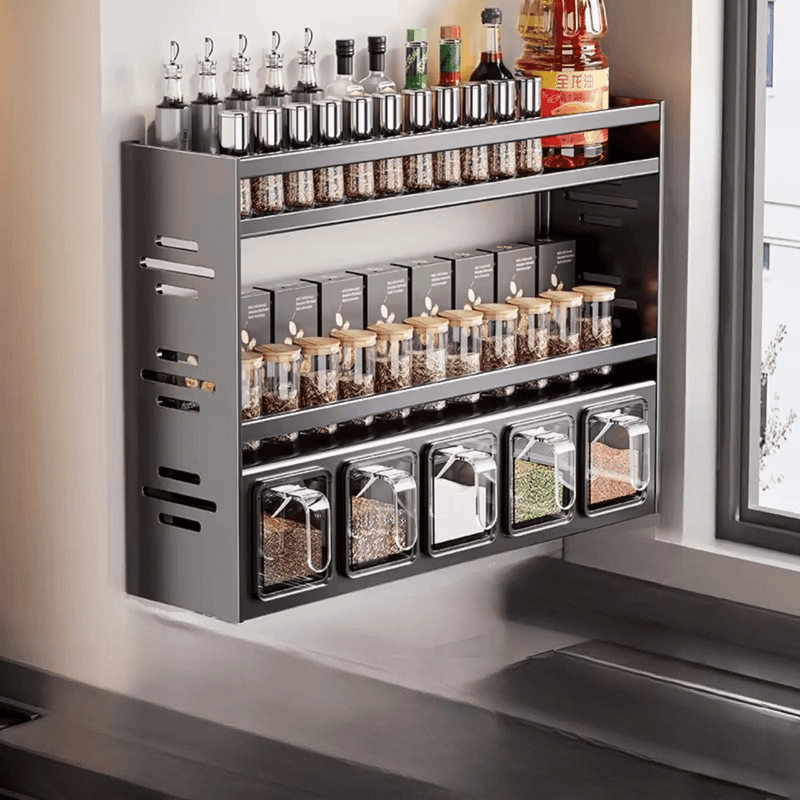 SmartSpace Wall Mounted Spice Rack - Kalinzy