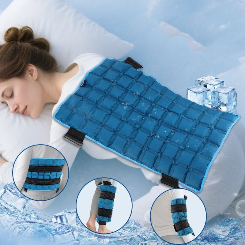 ThermaPad - 13x22 Inch Large Ice Pack for Back/Waist/Knee Reusable Cold/Hot Pad - Kalinzy