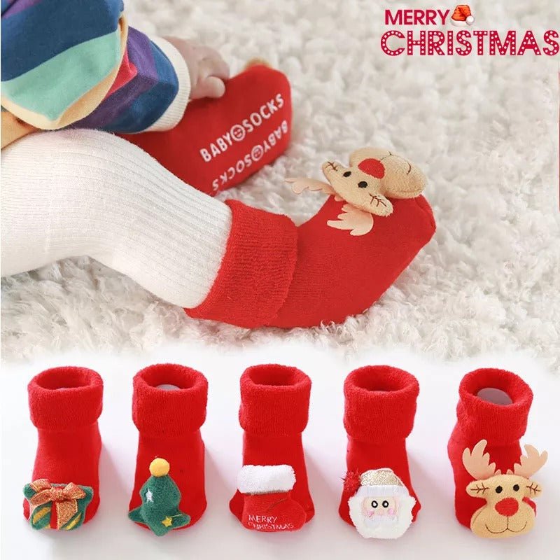 3D Cute Baby's Christmas Animal Socks - Kalinzy