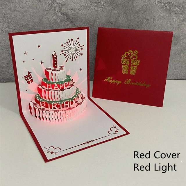 3D Pop-Up Birthday Cards With Music and Light - Kalinzy