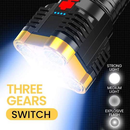 Brightest Flashlight - 4 and 5 Core Super Bright Powerful Flashlight - Kalinzy