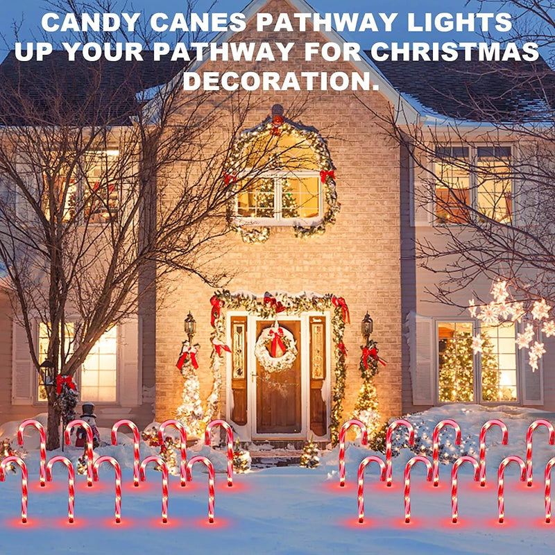 Christmas Candy Cane Pathway Led Lights - Kalinzy