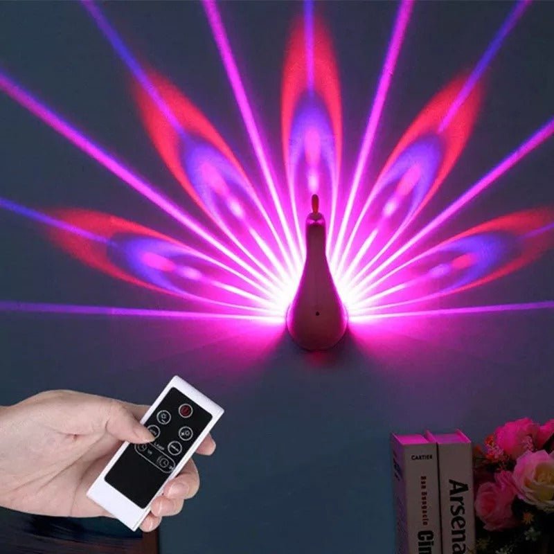 Colorful LED Peacock Night-Light - Kalinzy