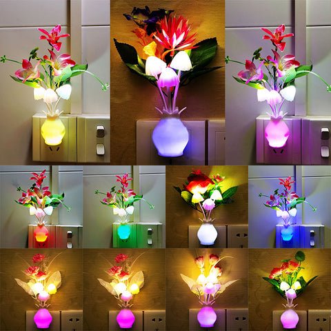Flower Vase Mushroom Night Light - Kalinzy