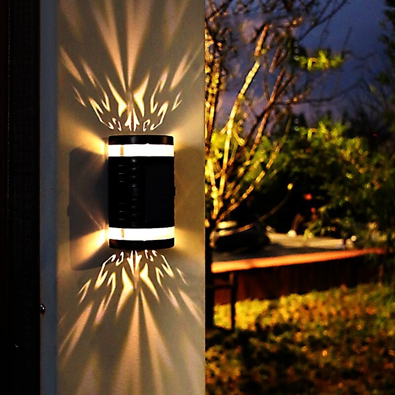 Garden Decorative Solar Powered Outdoor Patio Wall Light,