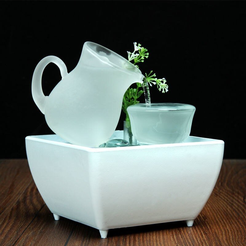 Glass Desktop Waterfall Fountain