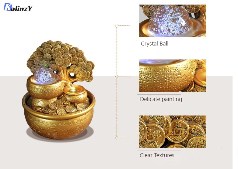 Gold Tree Water Fountain