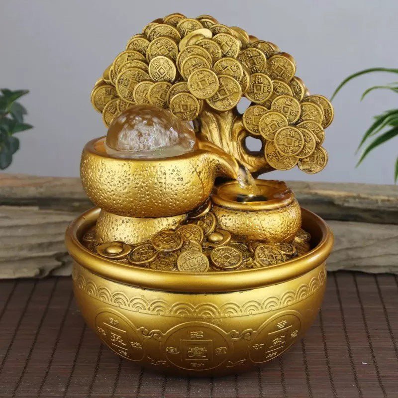Gold Tree Water Fountain