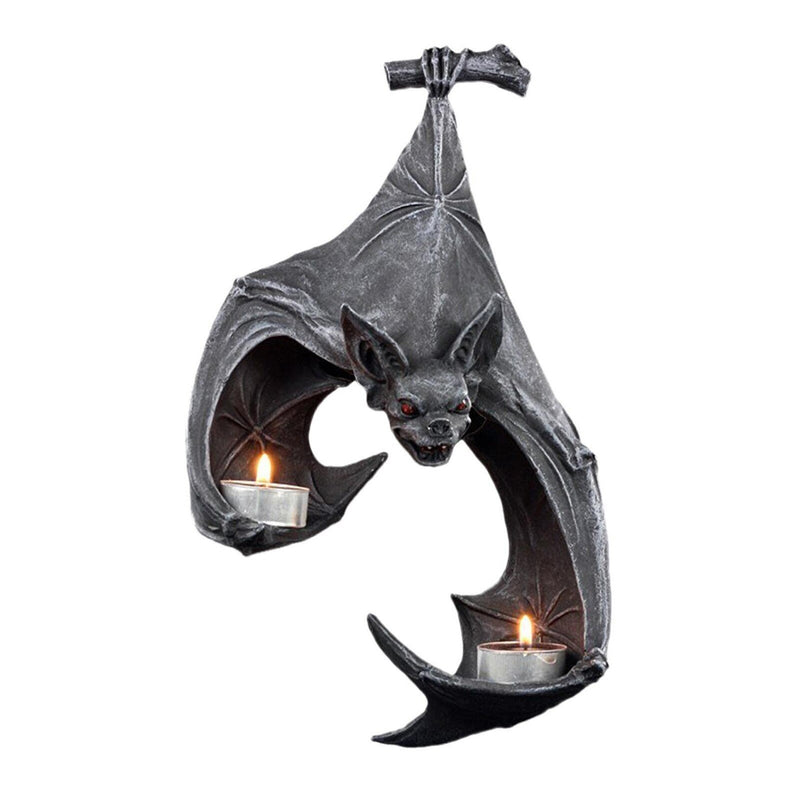 Gothic Tealight Candle Holders Wall Hanging Bat