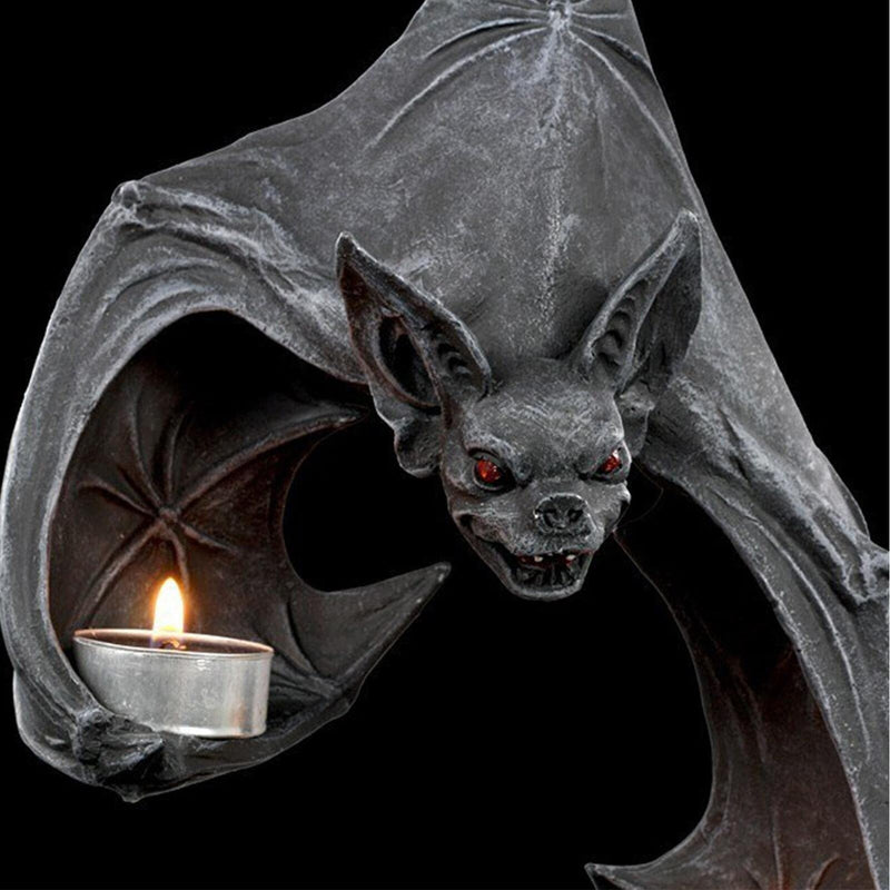 Gothic Tealight Candle Holders Wall Hanging Bat