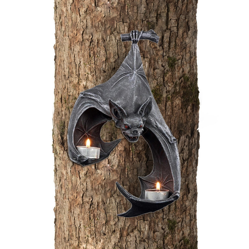 Gothic Tealight Candle Holders Wall Hanging Bat