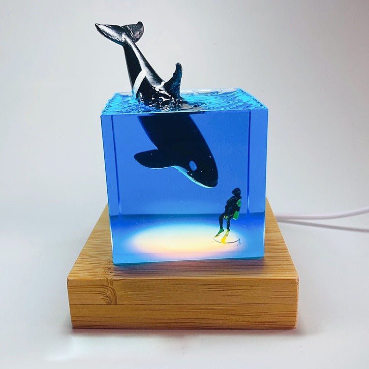 Handmade Whale Diver Cube