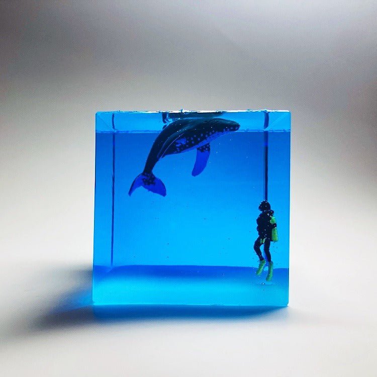 Handmade Whale Diver Cube