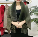 Loose Knitted Thickened Shawl Coat - Kalinzy