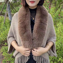 Loose Knitted Thickened Shawl Coat - Kalinzy