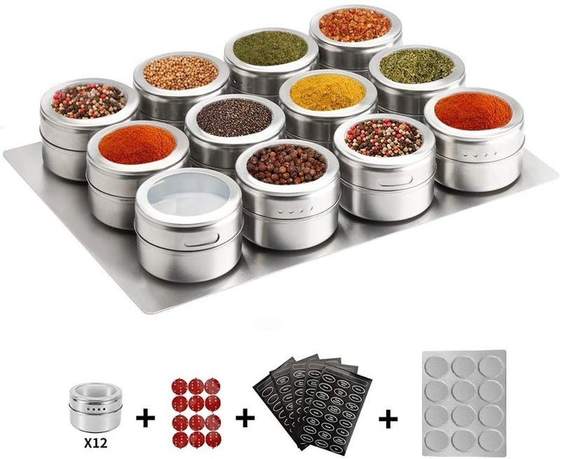 Magnetic Spice Jars with Rack
