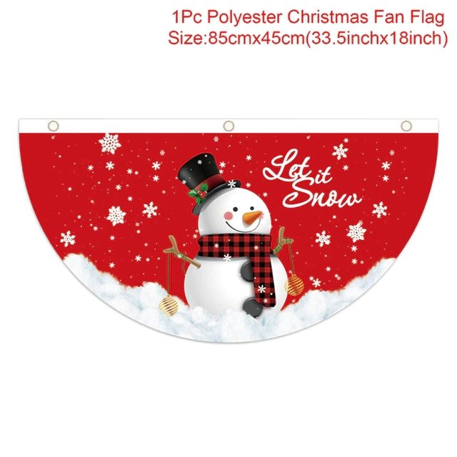 Merry Christmas Banner | 33.5 x 18 Inches Garden Flags