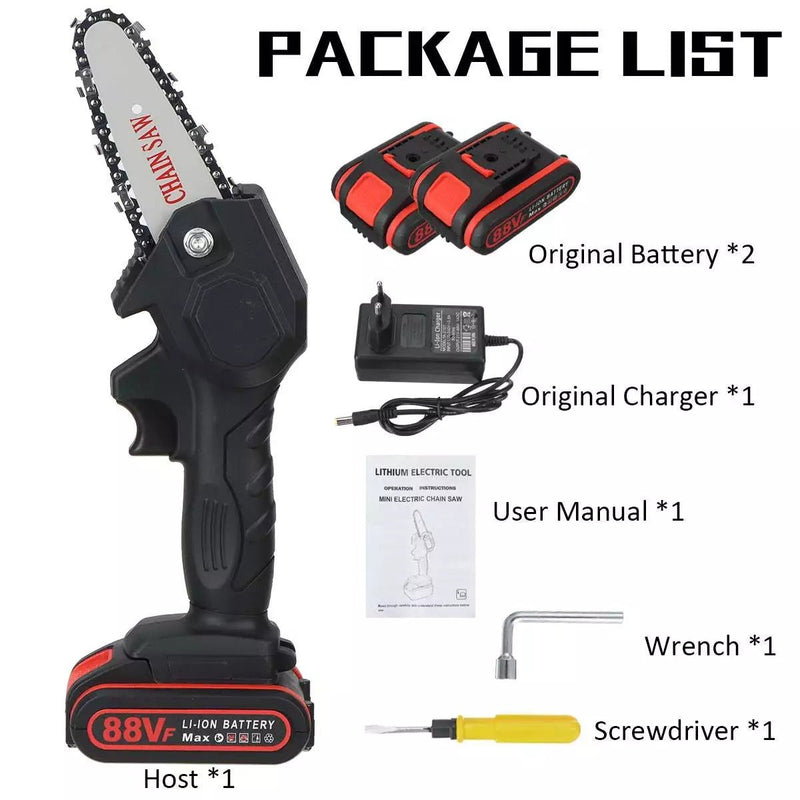 Portable mini chainsaw with battery for Cutting wood