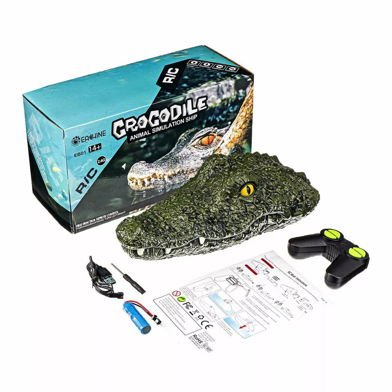 Remote Controlled Alligator Head - Rc Crocodile  Boat Toy