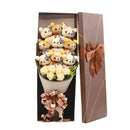 Rose Cute Teddy Bear Plush Bouquet Enchanted Flower Gift Box
