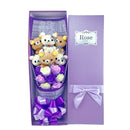 Rose Cute Teddy Bear Plush Bouquet Enchanted Flower Gift Box