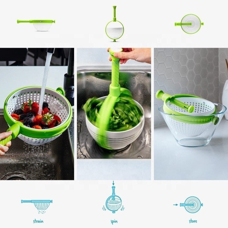 Salad Spinner Vegetable Washer and Dryer Bowl