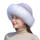 Soft Fluffy Hat - Winter Warm- Natural Fox Fur - Kalinzy