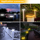 Solar Fence Post Lights - 2PCS - 3 Colors