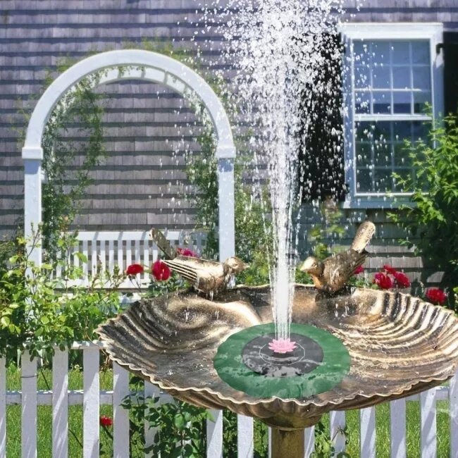 Solar Fountain Bird Bath Fountain with 9 nozzles