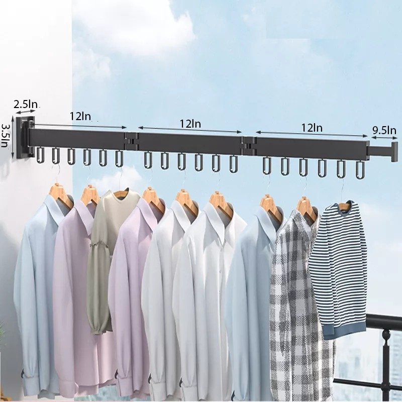 Wall Mounted Clothes Drying Rack - Kalinzy