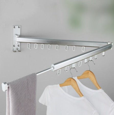 Wall Mounted Drying Rack | Two Section Folding Arm