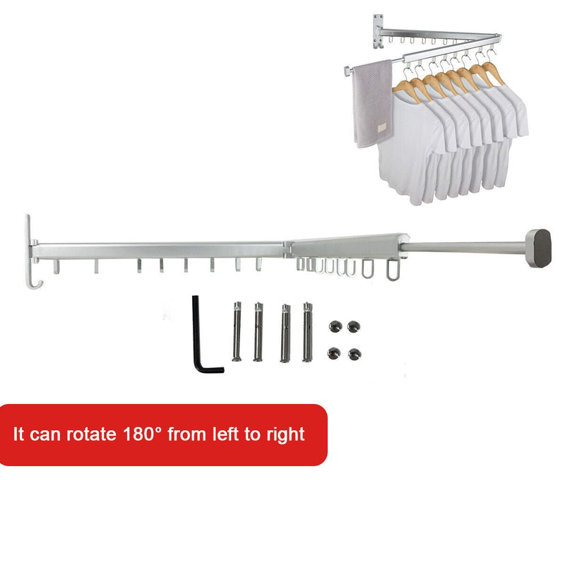 Wall Mounted Drying Rack | Two Section Folding Arm