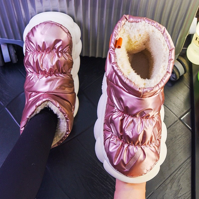 Women's Cute Plush Cotton Snow Shoes - Kalinzy
