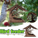 Wooden Birdfeeder Birdhouse